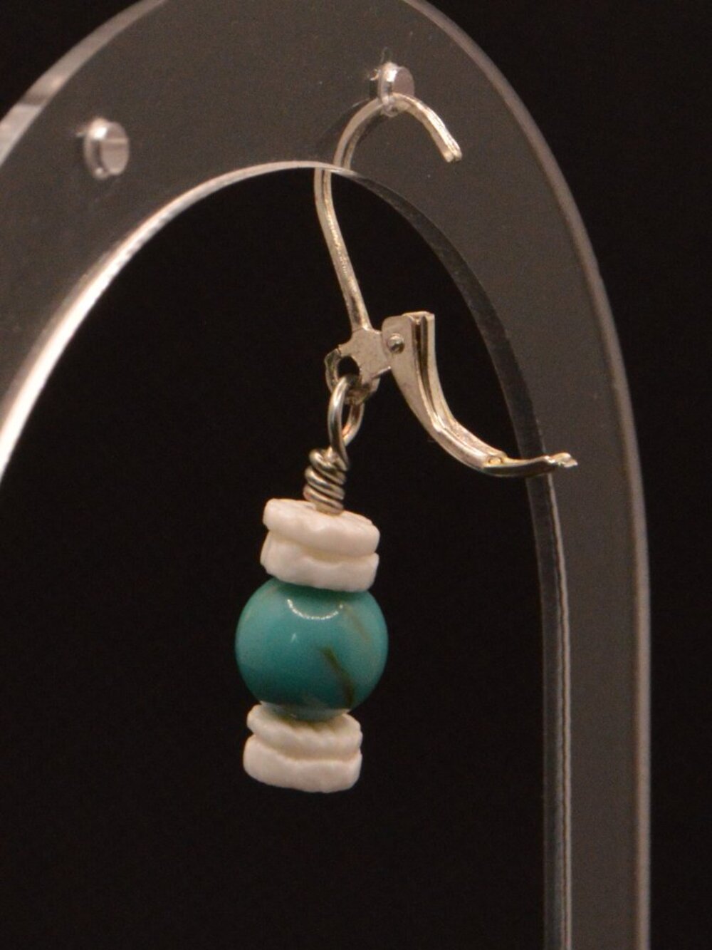Turquoise And Shell Earrings - Picture 4 of 8